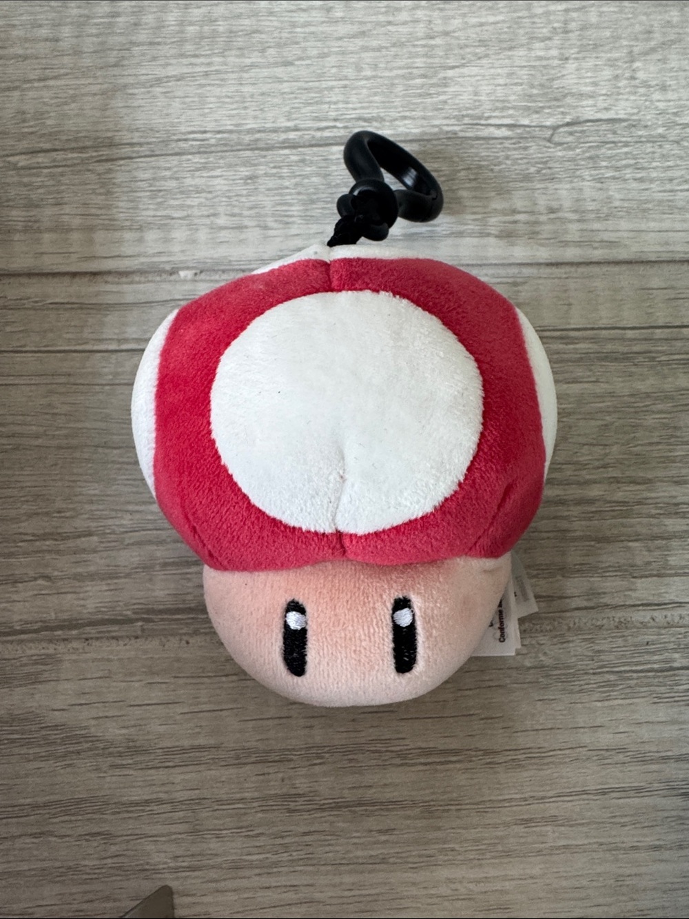 Nintendo Super Mario Red & White Toad Plush Keychain